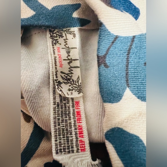 Intimately Free People S Floral Geometric Mock Neck Sleeveless Bodysuit Boho - Picture 10 of 11